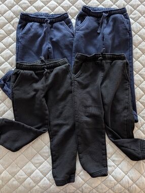 Cat & Jack Toddler Boys Jogger Pants, Navy, Black Set Of 4x, Size 4T